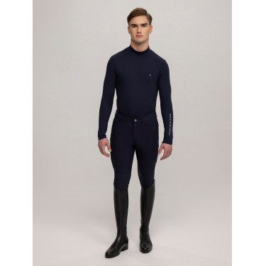 Baselayer com gola Tommy Hilfiger Equestrian Phoenix masculino Azul-marinho Baselayer com gola Tommy Hilfiger Equestrian Phoenix masculino Azul-marinho