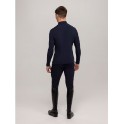 Baselayer com gola Tommy Hilfiger Equestrian Phoenix masculino Azul-marinho Baselayer com gola Tommy Hilfiger Equestrian Phoenix masculino Azul-marinho