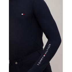 Baselayer com gola Tommy Hilfiger Equestrian Phoenix masculino Azul-marinho Baselayer com gola Tommy Hilfiger Equestrian Phoenix masculino Azul-marinho