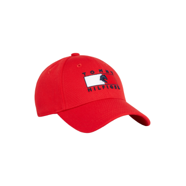 Boné impermeável Tommy Hilfiger Equestrian Montreal Vermelho feroz Boné impermeável Tommy Hilfiger Equestrian Montreal Vermelho feroz