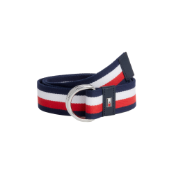 Cinto Tommy Hilfiger Equestrian Global listrado feminino Cinto Tommy Hilfiger Equestrian Global listrado feminino
