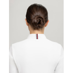 Camisa de concurso Tommy Hilfiger Equestrian Charlotte de mangas compridas feminina Branco Camisa de concurso Tommy Hilfiger Equestrian Charlotte de mangas compridas feminina Branco