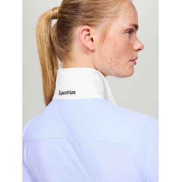 Camisa Tommy Hilfiger Equestrian Essex Stretch Oxford de manga comprida feminina Multicolor Camisa Tommy Hilfiger Equestrian Essex Stretch Oxford de manga comprida feminina Multicolor