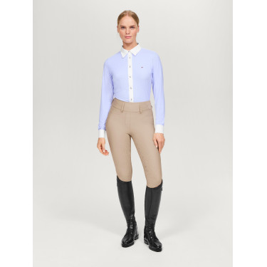 Camisa Tommy Hilfiger Equestrian Essex Stretch Oxford de manga comprida feminina Multicolor Camisa Tommy Hilfiger Equestrian Essex Stretch Oxford de manga comprida feminina Multicolor