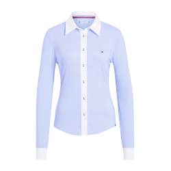 Camisa Tommy Hilfiger Equestrian Essex Stretch Oxford de manga comprida feminina Multicolor Camisa Tommy Hilfiger Equestrian Essex Stretch Oxford de manga comprida feminina Multicolor