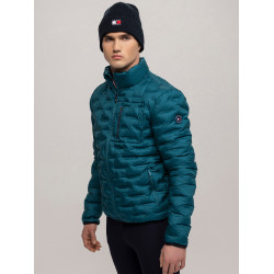 Casaco acolchoado Tommy Hilfiger Equestrian Charleston masculino Turquesa Azul Casaco acolchoado Tommy Hilfiger Equestrian Charleston masculino Turquesa Azul
