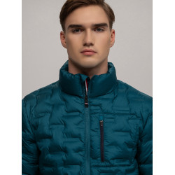 Casaco acolchoado Tommy Hilfiger Equestrian Charleston masculino Turquesa Azul Casaco acolchoado Tommy Hilfiger Equestrian Charleston masculino Turquesa Azul
