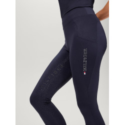 Legging Tommy Hilfiger Equestrian Amber cintura alta full grip feminino Azul-marinho