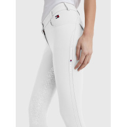Calça Clássica Tommy Hilfiger Equestrian feminina Branco Calça Clássica Tommy Hilfiger Equestrian feminina Branco