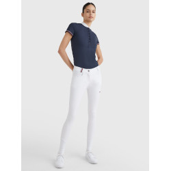 Calça Clássica Tommy Hilfiger Equestrian feminina Branco Calça Clássica Tommy Hilfiger Equestrian feminina Branco