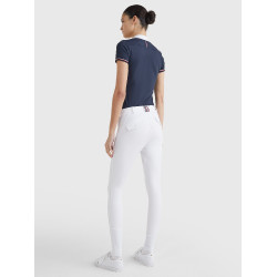 Calça Clássica Tommy Hilfiger Equestrian feminina Branco Calça Clássica Tommy Hilfiger Equestrian feminina Branco