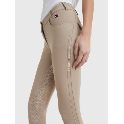 Calça Clássica Tommy Hilfiger Equestrian feminina Bege Calça Clássica Tommy Hilfiger Equestrian feminina Bege