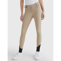 Calça Clássica Tommy Hilfiger Equestrian feminina Bege Calça Clássica Tommy Hilfiger Equestrian feminina Bege