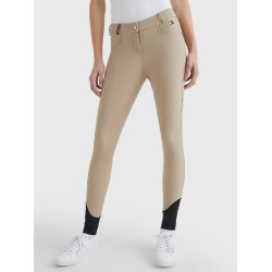 Calça Clássica Tommy Hilfiger Equestrian feminina Bege Calça Clássica Tommy Hilfiger Equestrian feminina Bege