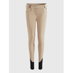 Calça Clássica Tommy Hilfiger Equestrian feminina Bege Calça Clássica Tommy Hilfiger Equestrian feminina Bege