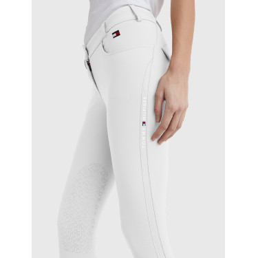 Calça Tommy Hilfiger Equestrian Classic feminina com grip nos joelhos Calça Tommy Hilfiger Equestrian Classic feminina com grip nos joelhos