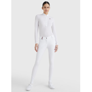 Calça Tommy Hilfiger Equestrian Classic feminina com grip nos joelhos Calça Tommy Hilfiger Equestrian Classic feminina com grip nos joelhos