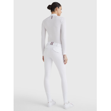 Calça Tommy Hilfiger Equestrian Classic feminina com grip nos joelhos Calça Tommy Hilfiger Equestrian Classic feminina com grip nos joelhos