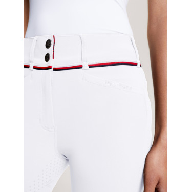 Calça Tommy Hilfiger Equestrian Geneva full grip feminina Branco Calça Tommy Hilfiger Equestrian Geneva full grip feminina Branco