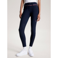 Calça Tommy Hilfiger Equestrian Geneva com grip nos joelhos para mulher Azul-marinho Calça Tommy Hilfiger Equestrian Geneva com grip nos joelhos para mulher Azul-marinho