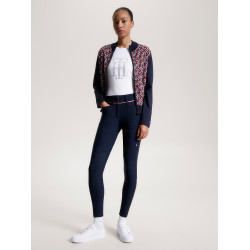 Calça Tommy Hilfiger Equestrian Geneva com grip nos joelhos para mulher Azul-marinho Calça Tommy Hilfiger Equestrian Geneva com grip nos joelhos para mulher Azul-marinho