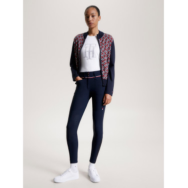 Calça Tommy Hilfiger Equestrian Geneva com grip nos joelhos para mulher Calça Tommy Hilfiger Equestrian Geneva com grip nos joelhos para mulher