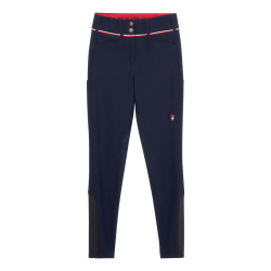 Calça Tommy Hilfiger Equestrian Geneva com grip nos joelhos para mulher Azul-marinho Calça Tommy Hilfiger Equestrian Geneva com grip nos joelhos para mulher Azul-marinho