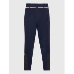 Calça Tommy Hilfiger Equestrian Geneva com grip nos joelhos para mulher Azul-marinho Calça Tommy Hilfiger Equestrian Geneva com grip nos joelhos para mulher Azul-marinho