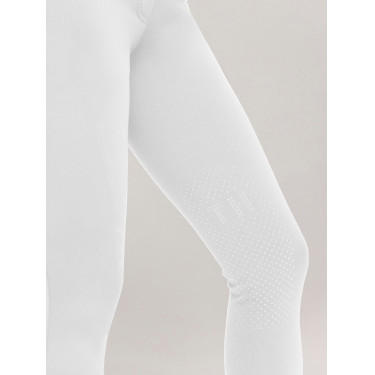 Calça Tommy Hilfiger Equestrian Geneva com grip nos joelhos para mulher Branco