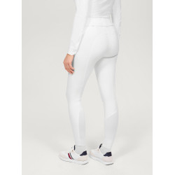 Calça Tommy Hilfiger Equestrian Helena feminina com grip nos joelhos Branco