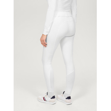 Calça Tommy Hilfiger Equestrian Helena feminina com grip nos joelhos Branco Calça Tommy Hilfiger Equestrian Helena feminina com grip nos joelhos Branco