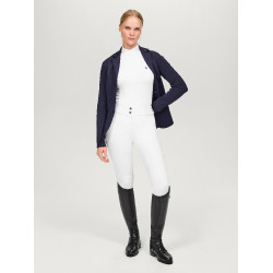 Calça Tommy Hilfiger Equestrian Helena feminina com grip nos joelhos Branco