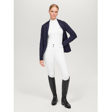 Calça Tommy Hilfiger Equestrian Helena feminina com grip nos joelhos Branco Calça Tommy Hilfiger Equestrian Helena feminina com grip nos joelhos Branco