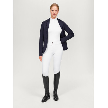 Calça Tommy Hilfiger Equestrian Helena feminina com grip nos joelhos Branco Calça Tommy Hilfiger Equestrian Helena feminina com grip nos joelhos Branco