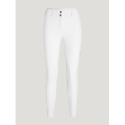 Calça Tommy Hilfiger Equestrian Helena feminina com grip nos joelhos Branco