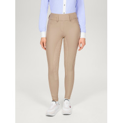 Calça Tommy Hilfiger Equestrian Highland Hybrid feminina full grip Bege sazonal