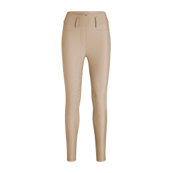 Calça Tommy Hilfiger Equestrian Highland Hybrid feminina full grip Bege sazonal