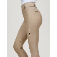 Calça Tommy Hilfiger Equestrian Highland Hybrid feminina com grip nos joelhos Azul-marinho