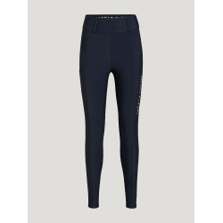 Calça Tommy Hilfiger Equestrian Highland Hybrid feminina com grip nos joelhos Azul-marinho Calça Tommy Hilfiger Equestrian Highland Hybrid feminina com grip nos joelhos Azul-marinho