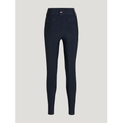 Calça Tommy Hilfiger Equestrian Highland Hybrid feminina com grip nos joelhos Azul-marinho Calça Tommy Hilfiger Equestrian Highland Hybrid feminina com grip nos joelhos Azul-marinho