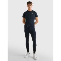 Calça Tommy Hilfiger Equestrian Pro masculina com grip nos joelhos Branco