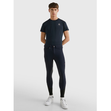 Calça Tommy Hilfiger Equestrian Pro masculina com grip nos joelhos Calça Tommy Hilfiger Equestrian Pro masculina com grip nos joelhos