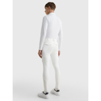 Calça Tommy Hilfiger Equestrian Pro masculina com grip nos joelhos Branco Calça Tommy Hilfiger Equestrian Pro masculina com grip nos joelhos Branco