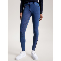 Calça Tommy Hilfiger Equestrian Queens Denim feminina full grip