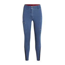 Calça Tommy Hilfiger Equestrian Texas Denim full grip feminina
