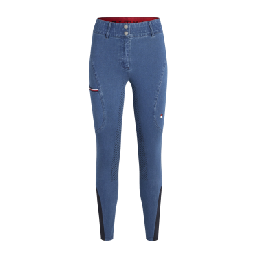 Calça Tommy Hilfiger Equestrian Texas Denim full grip feminina Calça Tommy Hilfiger Equestrian Texas Denim full grip feminina