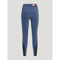 Calça Tommy Hilfiger Equestrian Texas Denim full grip feminina Herança Azul Calça Tommy Hilfiger Equestrian Texas Denim full grip feminina Herança Azul