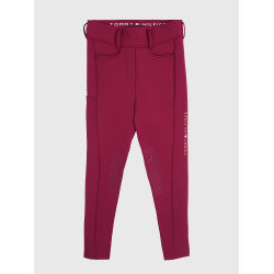 Calça Tommy Hilfiger Equestrian Vermont grip nos joelhos feminino Vermelho