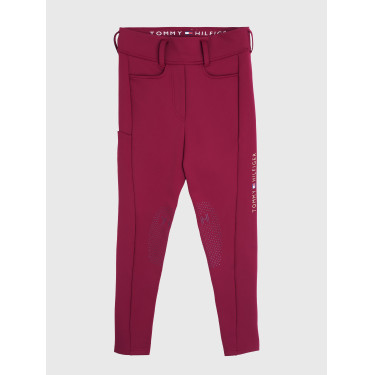 Calça Tommy Hilfiger Equestrian Vermont grip nos joelhos feminino Vermelho