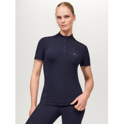 Polo de treino Tommy Hilfiger Equestrian Genoa feminino Azul-marinho Polo de treino Tommy Hilfiger Equestrian Genoa feminino Azul-marinho